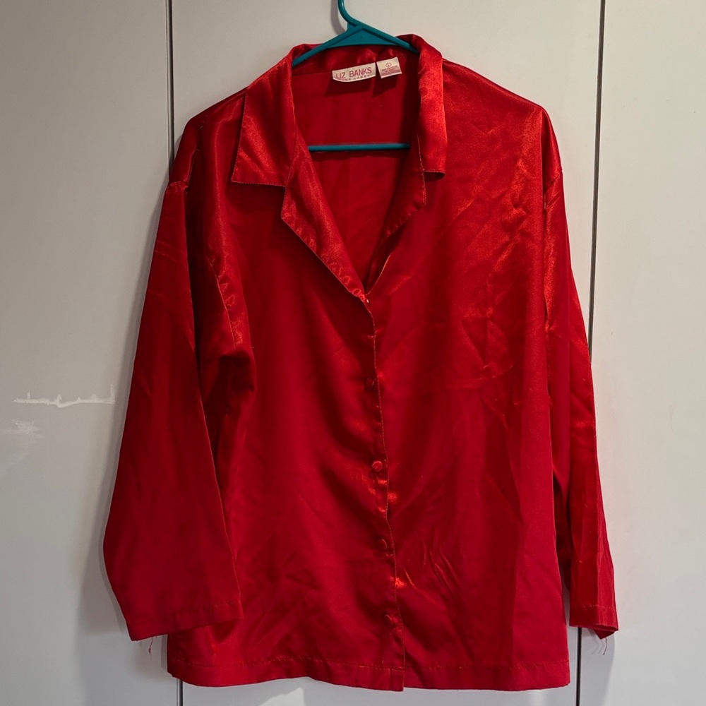 Elegant Red‎ Button-Down Shirt
